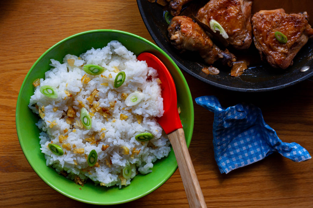 A lovely bowl of garlic fried rice