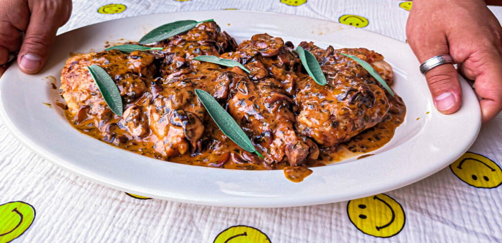 Creamy Marsala Chicken with Mushrooms and sage