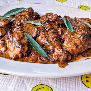 Creamy Marsala Chicken with Mushrooms and sage